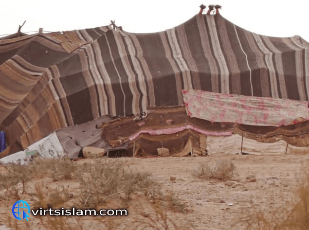 أسرار و عادات الحياة في البادية عند العرب المسلمين 2 أقسام و مكونات الخيمة البدوية